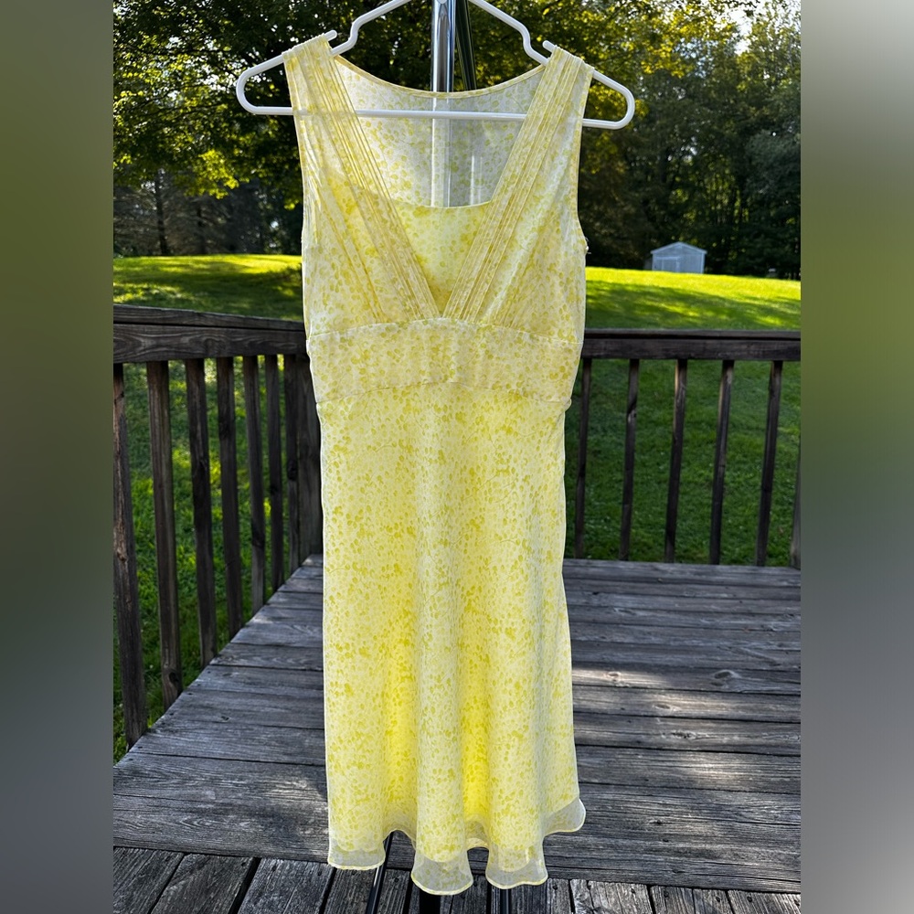 Ann Taylor Yellow V-Neck Sundress for Cocktail Nights